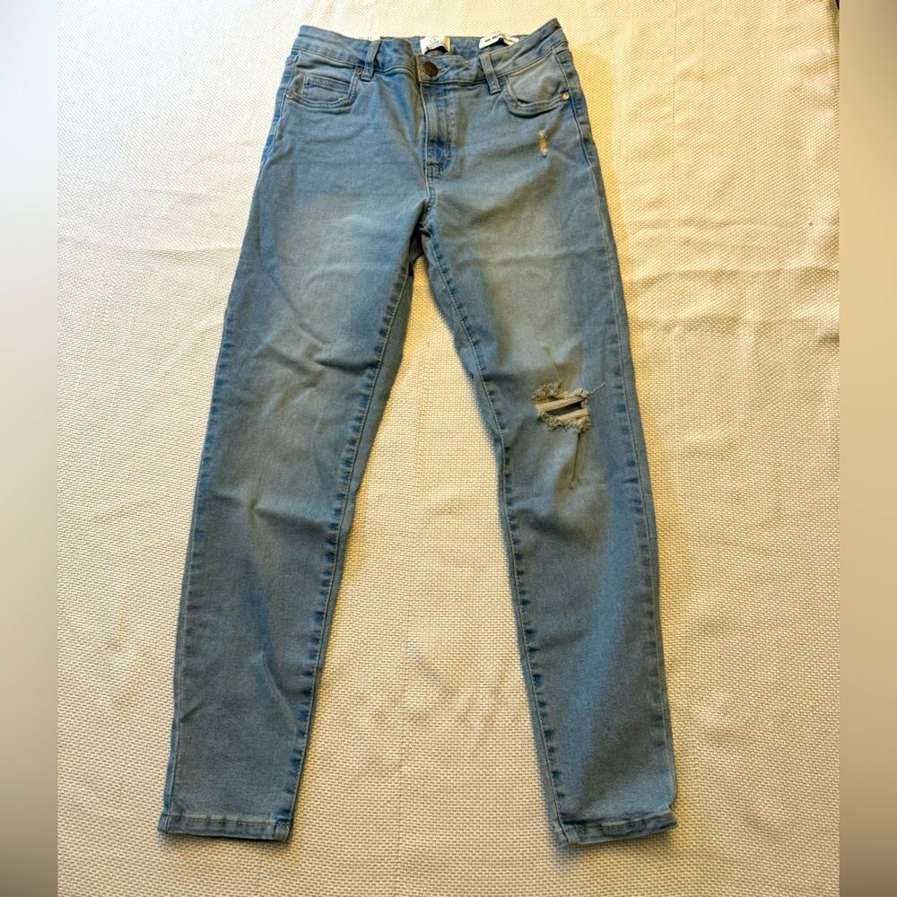 NWT cotton on mid grazer skinny jeans cropped size 8 distressed casual beach